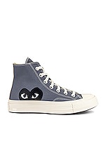 COMME des GARCONS PLAY Converse Chuck Taylor High in Grey, view 1, click to view large image.