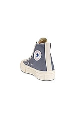 COMME des GARCONS PLAY Converse Chuck Taylor High in Grey, view 3, click to view large image.
