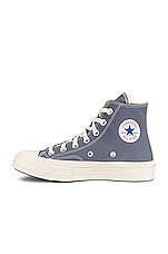 COMME des GARCONS PLAY Converse Chuck Taylor High in Grey, view 5, click to view large image.