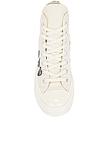 COMME des GARCONS PLAY Converse Multi Heart High Top in Beige, view 4, click to view large image.