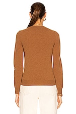 COMME des GARCONS PLAY V-Neck Pullover in Brown, view 3, click to view large image.