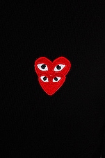 COMME des GARCONS PLAY Cardigan in Black, view 6, click to view large image.