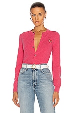 COMME des GARCONS PLAY Cardigan in Pink, view 1, click to view large image.