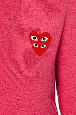 COMME des GARCONS PLAY Cardigan in Pink, view 5, click to view large image.