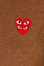 COMME des GARCONS PLAY Cardigan in Brown, view 6, click to view large image.