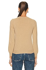 COMME des GARCONS PLAY Invader V-Neck Pullover Sweater in Camel, view 3, click to view large image.