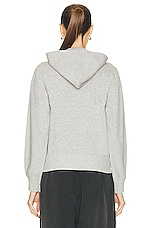 COMME des GARCONS PLAY Invader Hooded Sweatshirt in Grey, view 5, click to view large image.