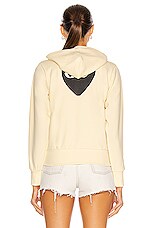 COMME des GARCONS PLAY Big Heart Full Zip Hoodie in Ivory, view 4, click to view large image.