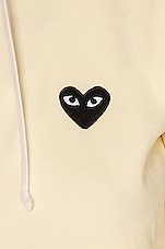COMME des GARCONS PLAY Big Heart Full Zip Hoodie in Ivory, view 7, click to view large image.