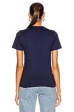 COMME des GARCONS PLAY Tee in Navy, view 4, click to view large image.