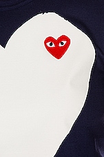 COMME des GARCONS PLAY Tee in Navy, view 6, click to view large image.