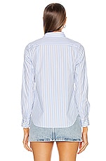 COMME des GARCONS PLAY Striped Shirt in Blue, view 3, click to view large image.