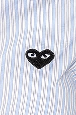 COMME des GARCONS PLAY Striped Shirt in Blue, view 5, click to view large image.