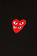 COMME des GARCONS PLAY Polo T-Shirt in Black, view 5, click to view large image.
