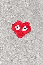 COMME des GARCONS PLAY Invader T-Shirt in Grey, view 6, click to view large image.