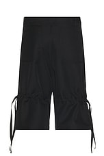 COMME des GARCONS SHIRT Shorts in Black, view 2, click to view large image.