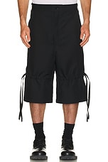 COMME des GARCONS SHIRT Shorts in Black, view 4, click to view large image.