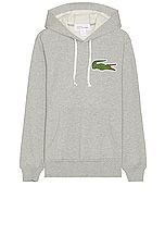 COMME des GARCONS SHIRT X Lacoste Hoodie in Grey, view 1, click to view large image.
