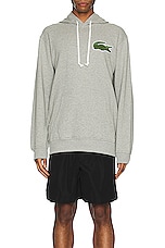 COMME des GARCONS SHIRT X Lacoste Hoodie in Grey, view 4, click to view large image.