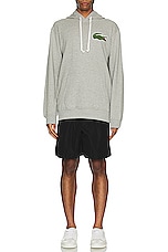 COMME des GARCONS SHIRT X Lacoste Hoodie in Grey, view 5, click to view large image.