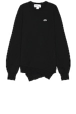 COMME des GARCONS SHIRT X Lacoste Sweater in Black, view 1, click to view large image.