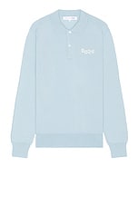 COMME des GARCONS SHIRT 2024 Polo Sweater in Light Blue, view 1, click to view large image.