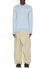 COMME des GARCONS SHIRT 2024 Polo Sweater in Light Blue, view 4, click to view large image.