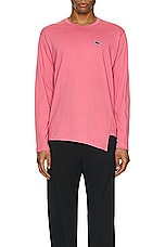 COMME des GARCONS SHIRT X Lacoste Tee in Pink, view 4, click to view large image.