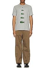 COMME des GARCONS SHIRT X Lacoste Tee in Grey, view 5, click to view large image.