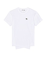 COMME des GARCONS SHIRT X Lacoste Tee in White, view 1, click to view large image.