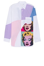 COMME des GARCONS SHIRT x Andy Warhol Shirt in White, view 1, click to view large image.