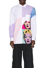 COMME des GARCONS SHIRT x Andy Warhol Shirt in White, view 3, click to view large image.