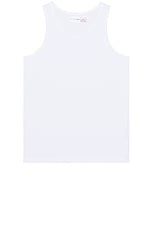COMME des GARCONS SHIRT FOREVER Ribbed Tank in White, view 1, click to view large image.