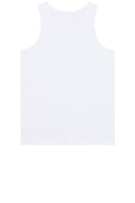 COMME des GARCONS SHIRT FOREVER Ribbed Tank in White, view 2, click to view large image.
