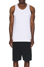COMME des GARCONS SHIRT FOREVER Ribbed Tank in White, view 3, click to view large image.