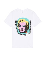 COMME des GARCONS SHIRT x Andy Warhol T-Shirt in White, view 1, click to view large image.