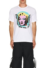 COMME des GARCONS SHIRT x Andy Warhol T-Shirt in White, view 3, click to view large image.
