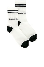 COMME des GARCONS Homme Plus Short Sock in White & Black | FWRD