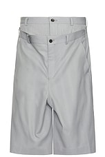 COMME des GARCONS Homme Plus Wool Stripe Short in A Ptn & B Ptn, view 1, click to view large image.