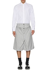 COMME des GARCONS Homme Plus Wool Stripe Short in A Ptn & B Ptn, view 5, click to view large image.