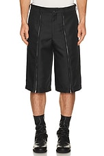 COMME des GARCONS Homme Plus Double Zipper Shorts in Black | FWRD