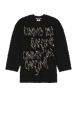 COMME des GARCONS Homme Plus Intarsia Sweater in Black, view 1, click to view large image.