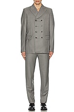 COMME des GARCONS Homme Plus Pencil Striped Pant in Grey & Pink, view 6, click to view large image.