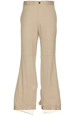 COMME des GARCONS Homme Plus Wool Gabardine Trouser in Beige, view 1, click to view large image.