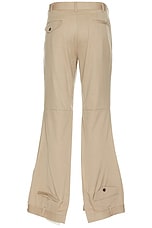 COMME des GARCONS Homme Plus Wool Gabardine Trouser in Beige, view 2, click to view large image.
