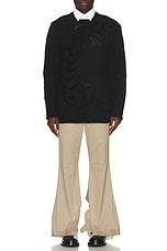 COMME des GARCONS Homme Plus Wool Gabardine Trouser in Beige, view 6, click to view large image.