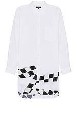 COMME des GARCONS Homme Plus Shirt in White & Black, view 1, click to view large image.