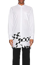 COMME des GARCONS Homme Plus Shirt in White & Black, view 3, click to view large image.