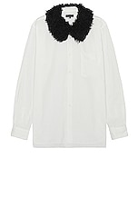 COMME des GARCONS Homme Plus Broad Shirt in White & Black, view 1, click to view large image.