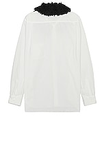 COMME des GARCONS Homme Plus Broad Shirt in White & Black, view 2, click to view large image.